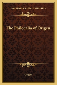 Paperback The Philocalia of Origen Book