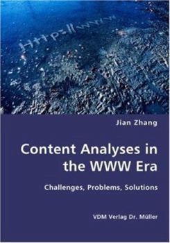 Paperback Content Analyses in the WWW Era Book