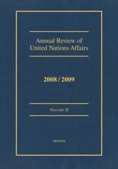 Hardcover Annual Review of UN Affairs 2008/09, Vol. 2 Book