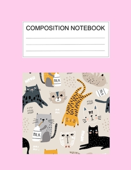 Composition notebook: Ruled (8.5 x 11 in), 110 Pages: Diary Book For Girl, Journal Notebook For Kids, Writing Journal Lined, Cute Pets (8.5 x 11 in), 110 Pages (cute composition pink)