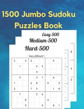 Paperback 1500 Jumbo Sudoku Puzzles Book: 1500 Sudoku Books For Adults Book
