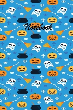 Notebook: These Halloween beautiful 6 x 9 Composition Notebook 190-page Journal books are lined to standard wide-ruled margins with a table of ... of each topic.Broom Skull Halloween Book 11