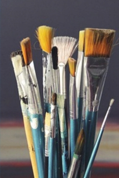 Paperback Journal: Paint Brushes Book