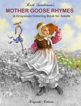 Paperback Mother Goose Rhymes: Grayscale Coloring Book For Adults Book