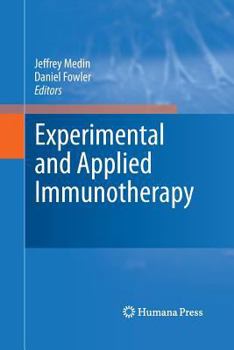 Paperback Experimental and Applied Immunotherapy Book