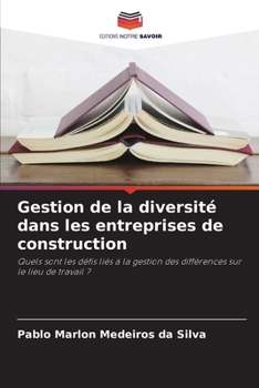 Paperback Gestion de la diversité dans les entreprises de construction [French] Book