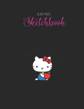 Black Paper SketchBook: Strong Women Prefer Orange Designed BLACK PAPER Sketch Book for Drawing Sketching and Writing With Black Pages | Gel Pen Paper ... Workout Marble Size Kawaii Kitty 8.5inx11in