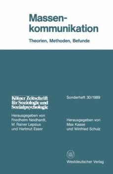 Paperback Massenkommunikation: Theorien, Methoden, Befunde [German] Book