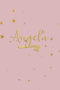 Paperback Angela: Personalized Journal to Write In - Rose Gold Line Journal Book