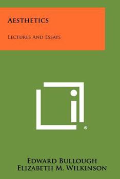 Paperback Aesthetics: Lectures And Essays Book