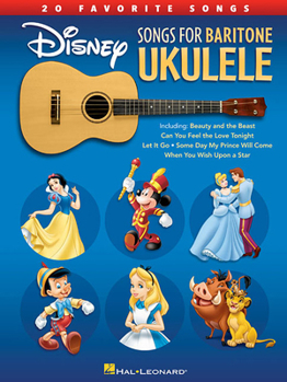 Paperback Disney Songs for Baritone Ukulele: 20 Favorite Songs Book