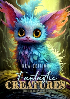 Paperback Fantastic Creatures Coloring Book for Adults New Edition: cute Creatures Coloring Book Grayscale cute Monsters Coloring Book for Adults Fantasy Beasts Book