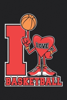 Paperback I Love Basketball: Medium Size Notebook with Lined Interior, Page Number and Daily Entry Ideal for Organization, Taking Notes, Journal, D Book