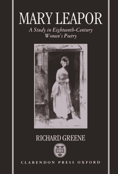 Hardcover Mary Leapor: A Study in Eighteenth-Century Women's Poetry Book