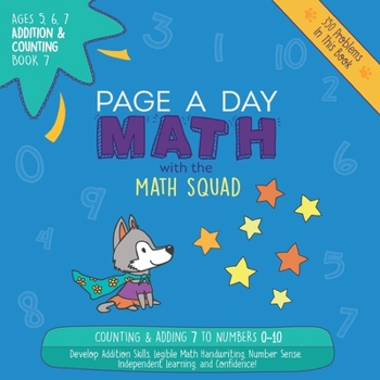 Paperback Page A Day Math Addition & Counting Book 7: Adding 7 to the Numbers 0-10 Book