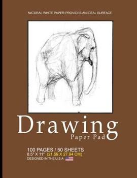 Drawing Paper Pad - Brown Cover : 8. 5 X 11 (21. 59 X 27. 94 Cm)(Sketchbooks and Sketch Pads), 100 Pages, 50 Sheets, Soft Durable Matte Cover