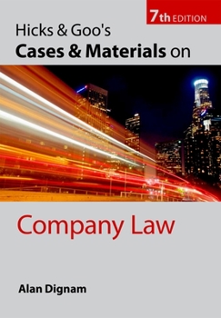 Paperback Hicks & Goo's Cases and Materials on Company Law Book