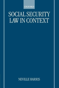 Hardcover Social Security Law in Context Book