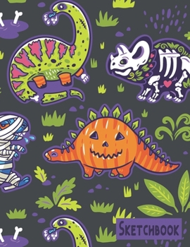 Sketchbook: Cute Zombies Mummy & Ghost Dono Blank Paper Sketchbook for Drawing, Crayon Coloring, Doodling & Writing, Painting for Boys, Kids, ... (Dinosaur Sketching Workbook & Draw Journal)