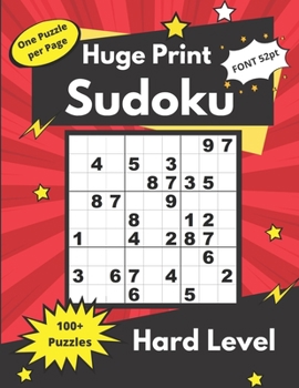 Huge Print Sudoku Hard level: Brain exercises for adults and seniors
