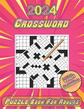 Paperback 2024 crossword puzzles book for adults with solution Book