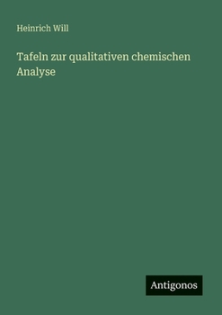 Paperback Tafeln zur qualitativen chemischen Analyse [German] Book