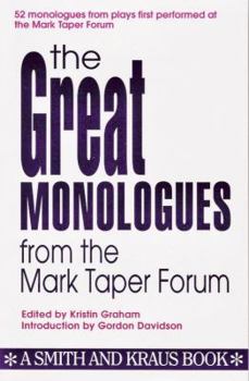 Paperback The Great Monologues from the Mark Taper Forum (Festival Monologue Series) Book