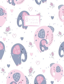 Sketchbook: Little elephant kawaii Sketchbook for Girls: 110 Pages of 8.5"x 11" Blank Paper for Drawing, Doodling or Sketching (Sketchbooks For Kids)