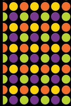 Paperback Halloween Colors: Yellow, Orange, Green, Purple, Black Pattern - College Ruled Notebook Book