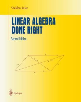 Paperback Linear Algebra Done Right Book