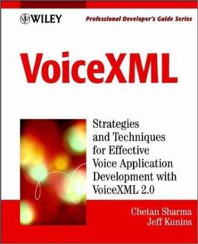 Paperback VoiceXML: Professional Developer's Guide [With CDROM] Book