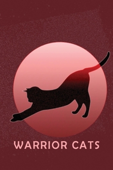 Warrior Cats: Valiant Cat in Bloody Red Midnight: (6x9 Journal): College Ruled Lined Writing Notebook, 99 Pages