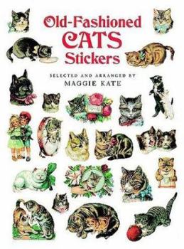 Paperback Old-Fashioned Cats Stickers: 93 Full-Color Pressure-Sensitive Designs Book