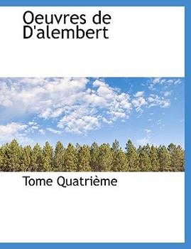 Paperback Oeuvres de D'Alembert [French] Book