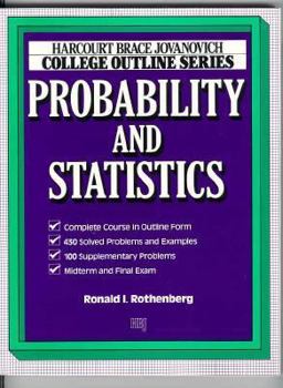 Paperback College Outline for Probability and Statistics Book