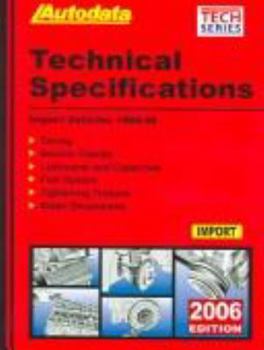 Paperback Import Technical Specifications Manual 2006 Book