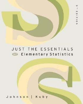 Hardcover Just the Essentials of Elementary Statistics (with CD-ROM and Infotrac) [With CDROM and Infotrac] Book