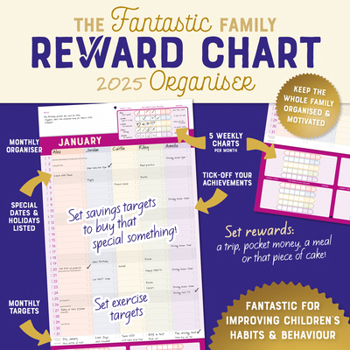 Calendar 2025 Fantastic Family Reward Chart Organiser Wall Planner: Plastic Free Packaging Book