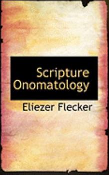 Paperback Scripture Onomatology Book