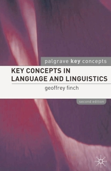 Linguistics Terms and Concepts - Book  of the Palgrave Study Guides: Literature