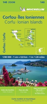 Loose Leaf Michelin Zoom Corfu and the Ionian Islands Map 140: Greece Book
