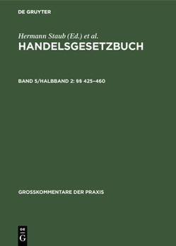 Hardcover §§ 425-460 [German] Book