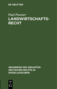 Hardcover Landwirtschaftsrecht [German] Book