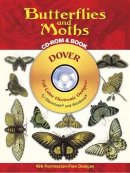 Paperback Butterflies and Moths [With CD-ROM] Book