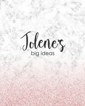 Paperback Jolene's Big Ideas: Personalized Notebook - 8x10 Lined Women's Journal Book