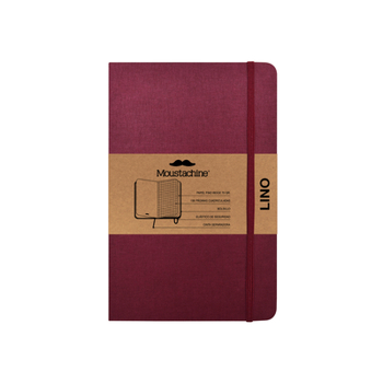 Hardcover Moustachine Classic Linen Pocket Burgundy Squared Hardcover Book