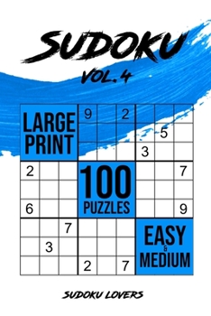 Paperback Sudoku Large Print: 100 Easy and Medium Puzzles Book