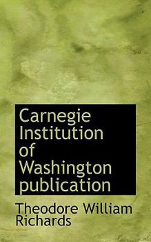 Paperback Carnegie Institution of Washington Publication Book