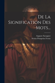 Paperback De La Signification Des Mots... [French] Book