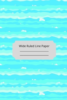 Paperback Water Theme Art Wide Ruled Line Paper Book